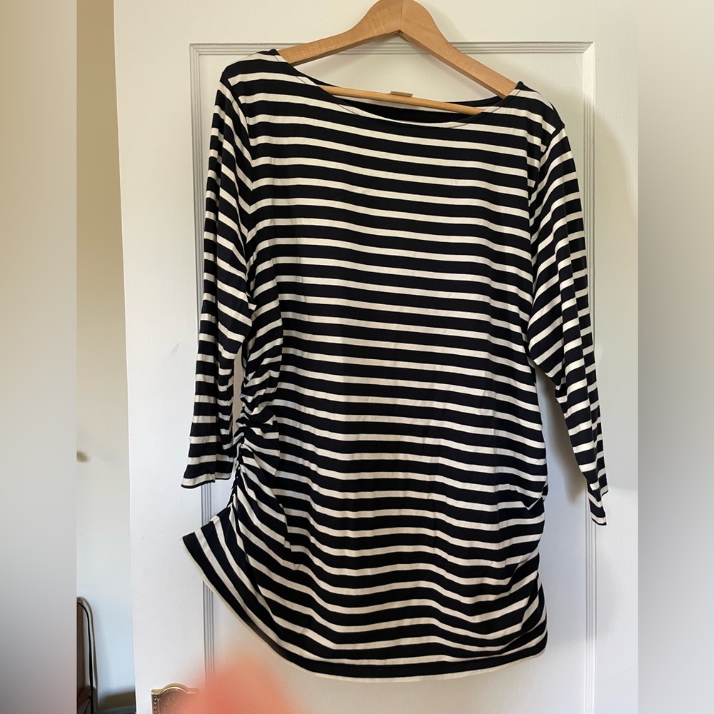 Michael Kors ruched stripe tunic